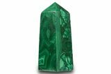 Tall Polished Malachite Obelisk - DR Congo #321139-1